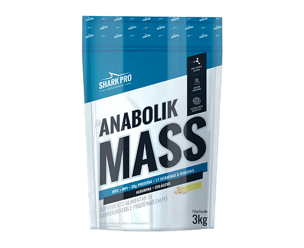 ANABOLIK MASS SHARK PRO REFIL 3KG SABOR CHOCOLATE BRANCO