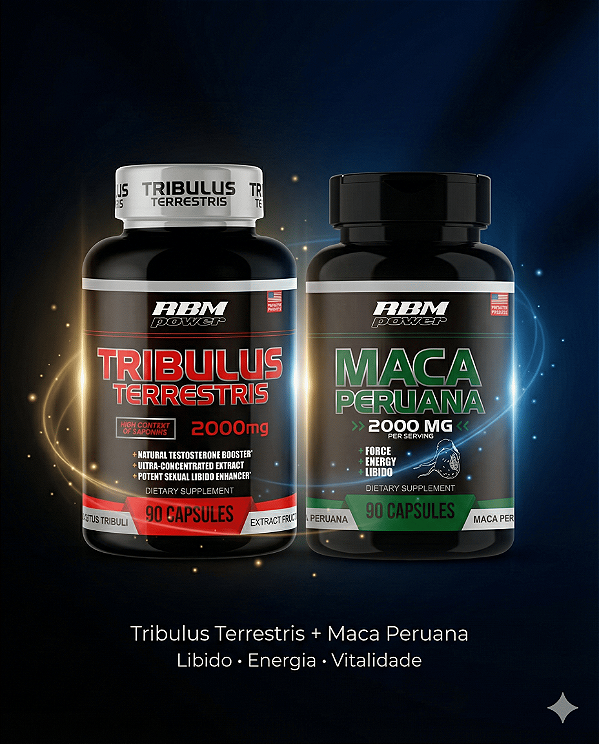 🔥 KIT VITALIDADE MASCULINA – TRIBULUS + MACA PERUANA