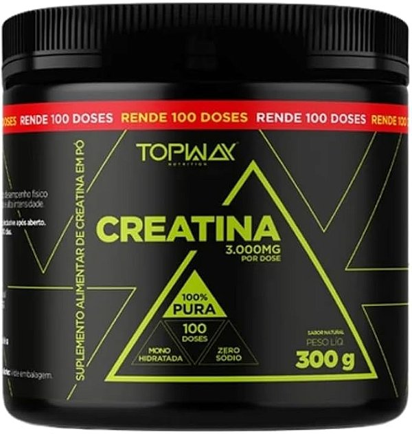 Creatina 100% Pura Topway 300g – Força, Energia e Performance