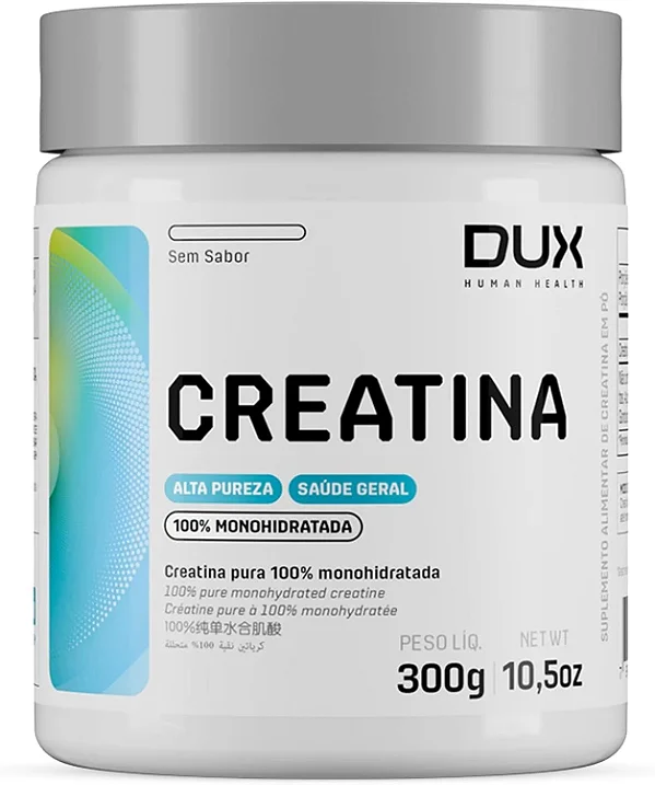 Creatina Monohidratada DUX 300g – 100% Pura | 3g por dose
