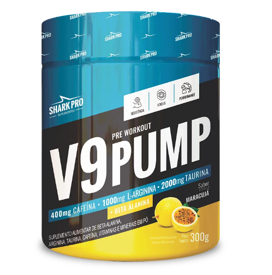 Pré Treino V9 Pump Shark Pro 300g