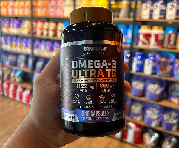 Ômega 3 Ultra TG RBM Power 240 Softgels 1122mg EPA + 669mg DHA Alta Absorção