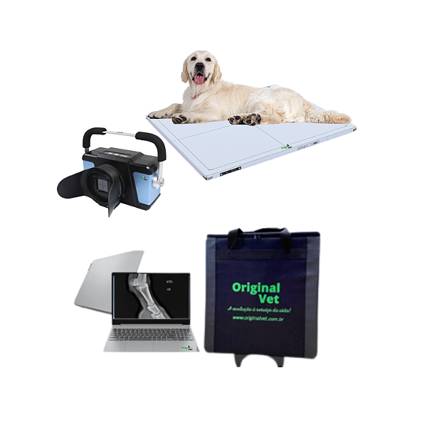 KIT COMPLETO - Radiologia Digital Veterinário à Bateria AirRay-20