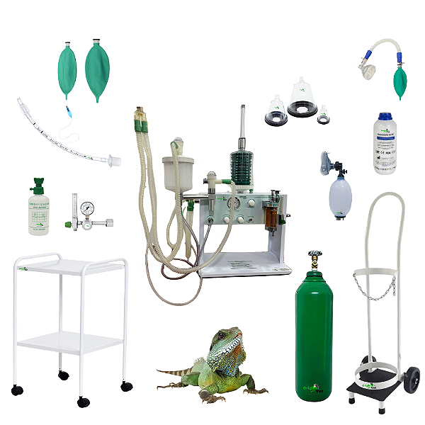 Kit anestesia Hipnos plus (c/ ventilação) com cilindro de 07L - Completo