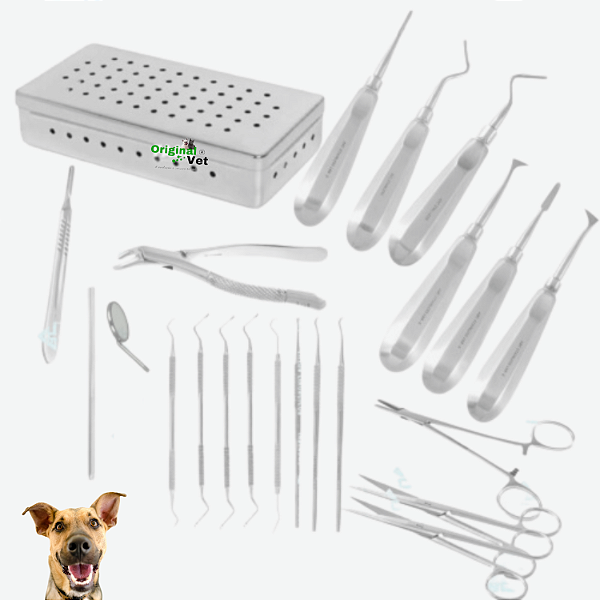 Kit Odontológico de 22 peças Veterinário