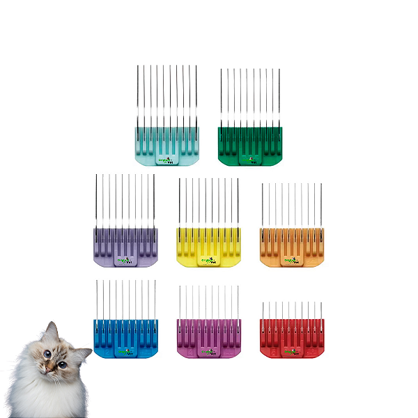 Conjunto de pentes adaptadores c/ 8 peças em aço temperado