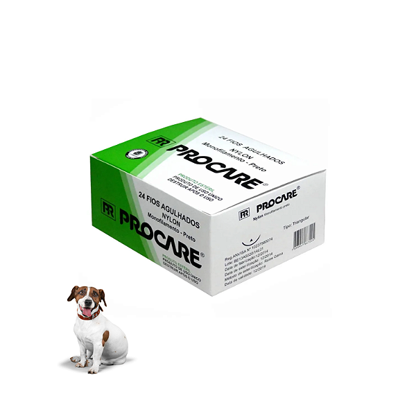 Fio Agulhado Nylon Monofilamento Preto Triang 24un Procare