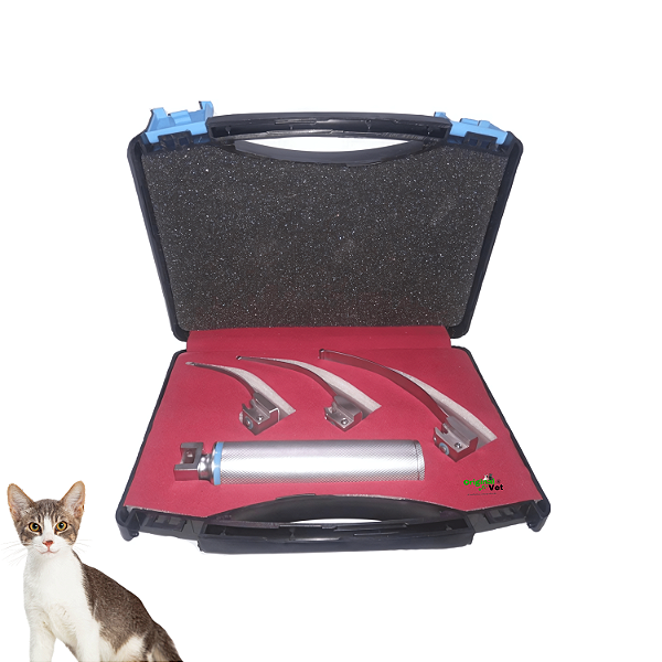 Laringoscópio Inox com 3 Lâminas Curvas