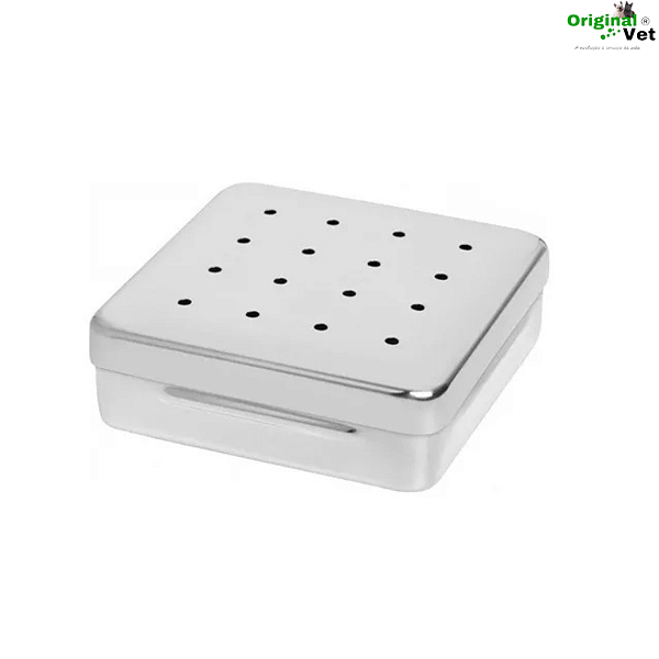 Estojo Perfurado inox 07X06X3cm - Fami