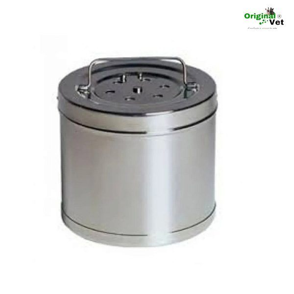 Tambor Perfurado em Inox com Alça 16X14Cm - Fami