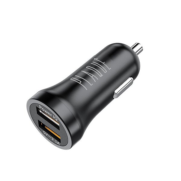 Carregador Turbo Veicular Plaquê 2-USB