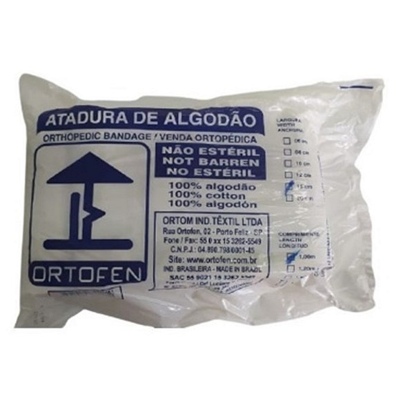 Algodão Ortopédico Ortofen 15cm Rolo Kit 12