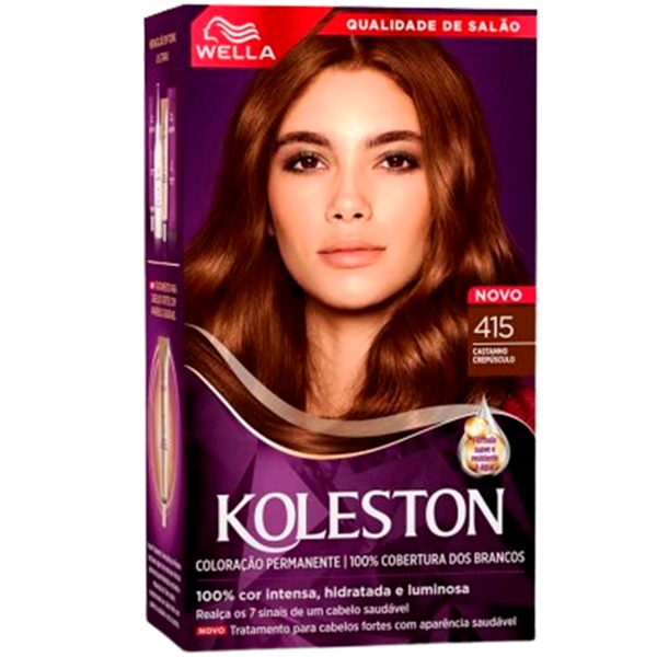 Tintura Koleston 415 Castanho Crepúsculo - Wella