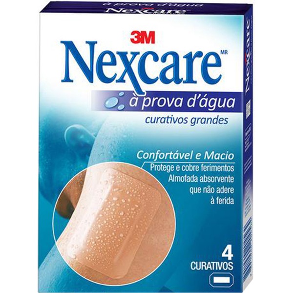 Curativo 3M Prova D Água Grande com 4 Unidades - Nexcare