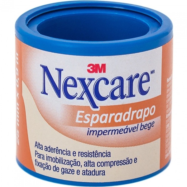 Esparadrapo Impermeável Bege 3M 25mm x 0,90m - Nexcare