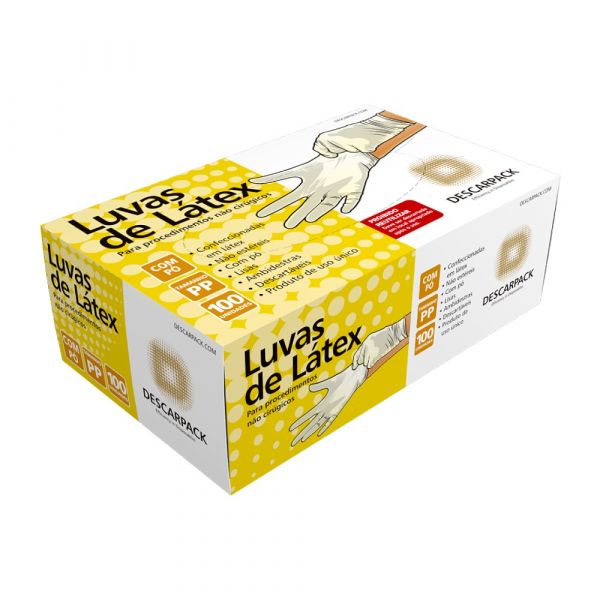 Luva Procedimentos Latex CX/100 PP - Descarpack