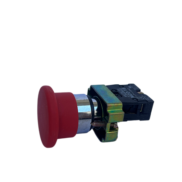 18 pçs Pulsador cogumelo metalico 22mm vermelho 1NF M20BMR-R-1B Metaltex