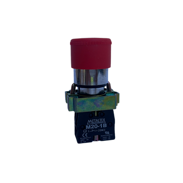 10 pçs Botão de emergência vermelho 1NF M20BXR-R-1B Metaltex