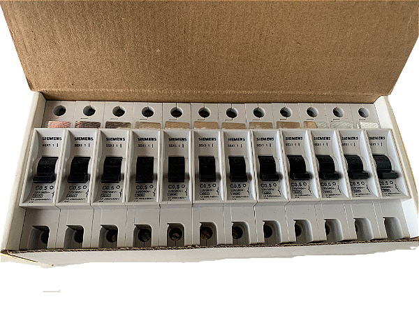 12 pçs Disjuntor Monopolar 0,5A Curva C 5SX11057 Siemens