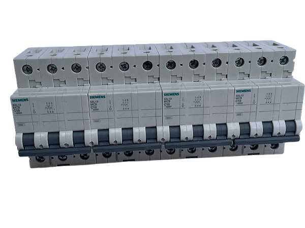 9 pçs Disjuntor tripolar 10A curva C 5SL1310-7MB Siemens
