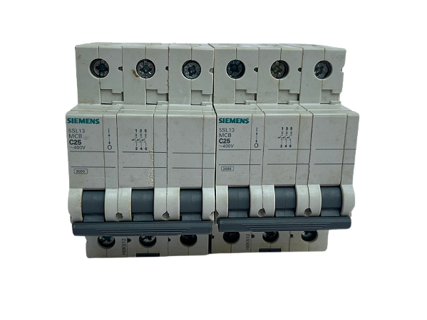 2 pçs Disjuntor tripolar 25A curva C 5SL1325-7MB Siemens