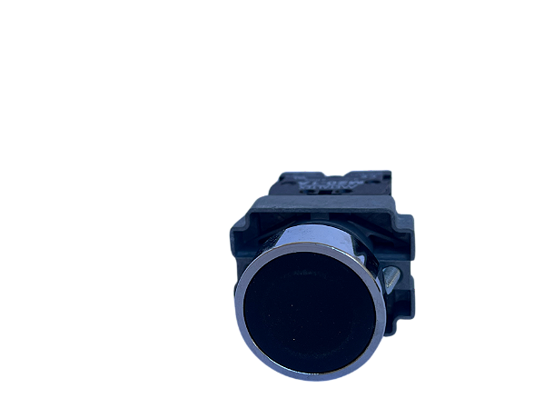 Pulsador faceado preto 1NA 22mm M20AFR-B-1A Metaltex