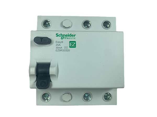 2 pçs Interruptor DiferenciaL IDR Easy9 3P 25A tipo AC 30mA 3kA EZ9R33325 Schneider Electric