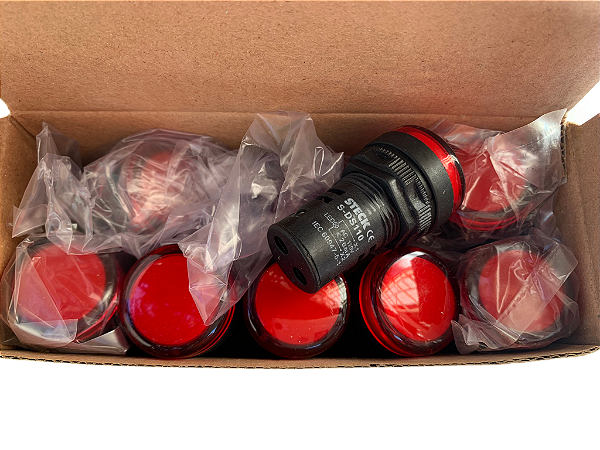 9 pçs Sinaleiro Vermelho 110V SDS110/1 Steck