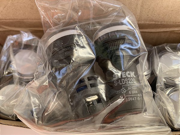 10 pçs Sinaleiro Led Branco 220V SLDS2205 Steck