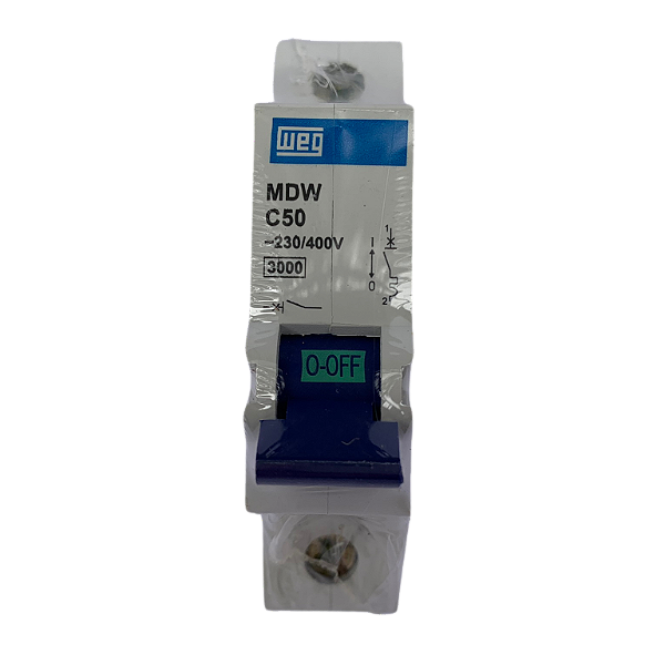 7 Pçs Minidisjuntor Monopolar 50A MDWC501 10076453 Weg