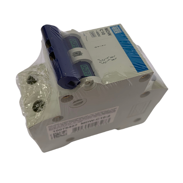 3 pçs Minidisjuntor bipolar 10A MDWC10-2 10076407 Weg