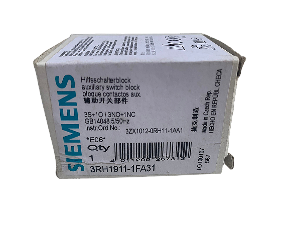 5 Pçs Contato Auxiliar Frontal 3NA+1NF 3RH1911-1FA31 Siemens