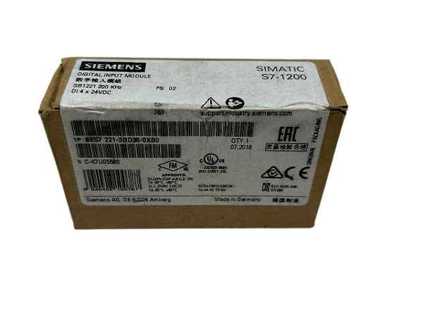 Placa de sinal 1221 4 entradas digitais 24Vcc 200KHz 6ES7 221-3BD30-0XB0 Siemens