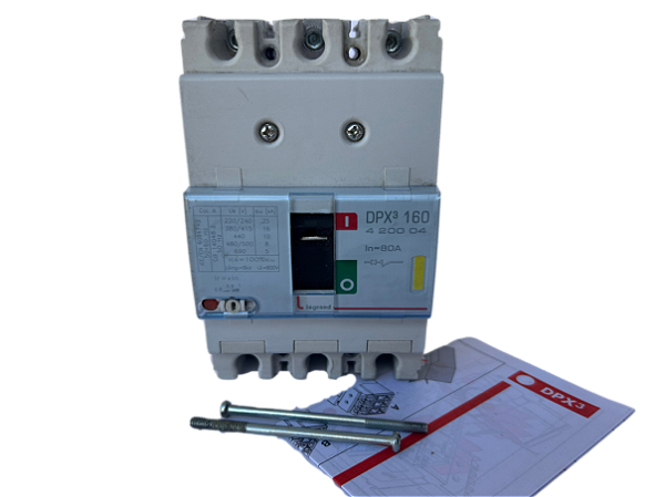 Disjuntor tripolar 80A 16kA DPX3160-80A-400V-16 420004 Legrand