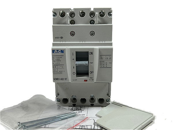 Disjuntor tripolar 32A caixa moldada 25kA BZMB1-A32-BT 111564 Eaton