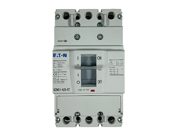 Disjuntor tripolar 25A caixa moldada 18KA BZME1-A25-BT-AP 111560 Eaton