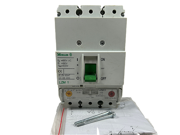 Disjuntor tripolar 25A caixa moladada 36KA/415V LZMC1-A25 Moeller/Eaton