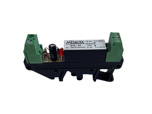 Relé de interface 24VCA/VCC 1NA 8A Q1A-24 Metaltex
