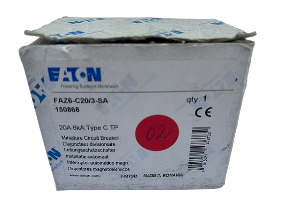 Disjuntor tripolar 32A curva C 6kA FAZ6-C32/3 150870 Eaton