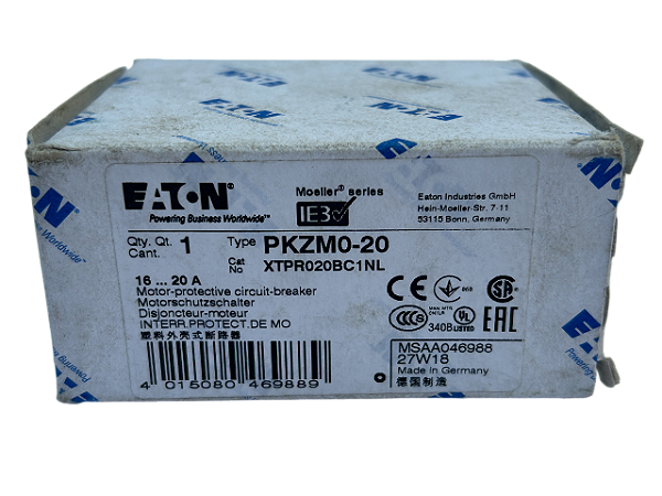 Disjuntor motor 16-20A PKZM0-20 XTPR020BC1NL Eaton