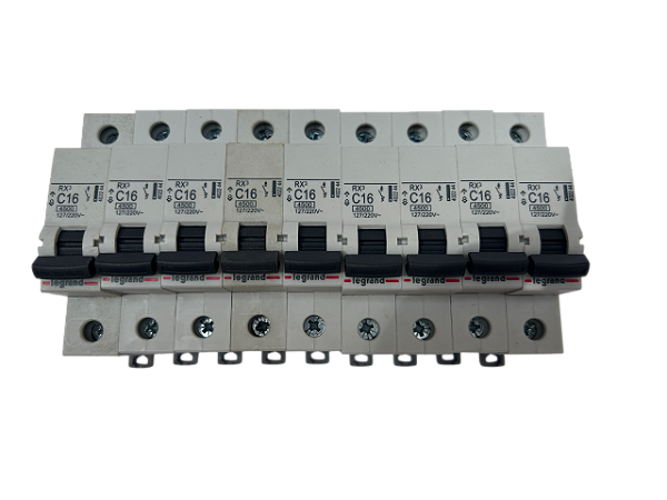 Conj. 9pçs -Disjuntor monopolar 16A curva C 4,5kA RX3 402244