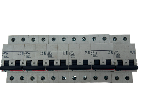 Conj. 6pçs- Disjuntor bipolar 25A curva C 4,5kA RX3 402255