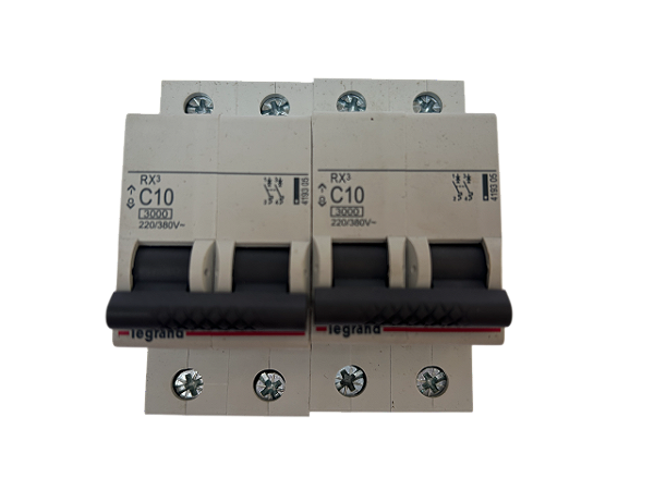 Conj. 2pçs - Disjuntor bipolar 10A curva C 3kA RX3 419305