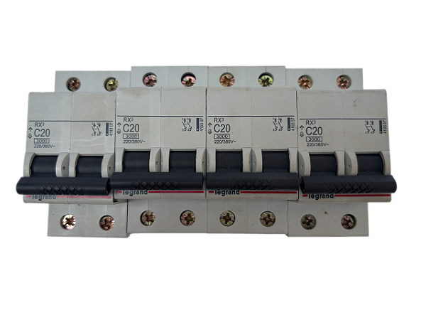 Conj. 6pçs -Disjuntor bipolar 20A curva C 3kA RX3 419307