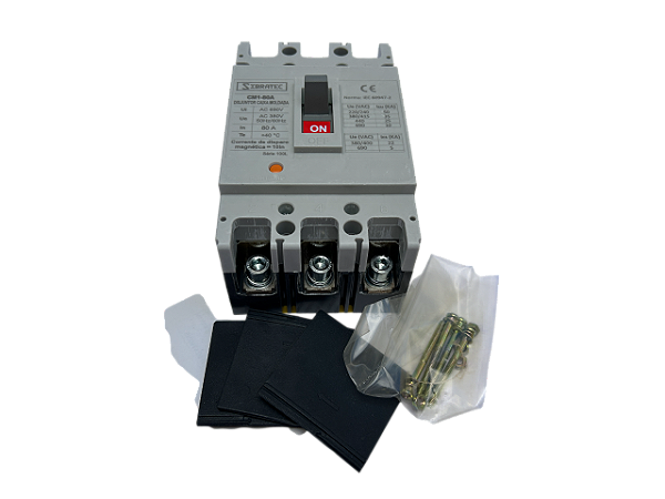 Disjuntor caixa moldada 80A 35kA CM1-100L Sibratec