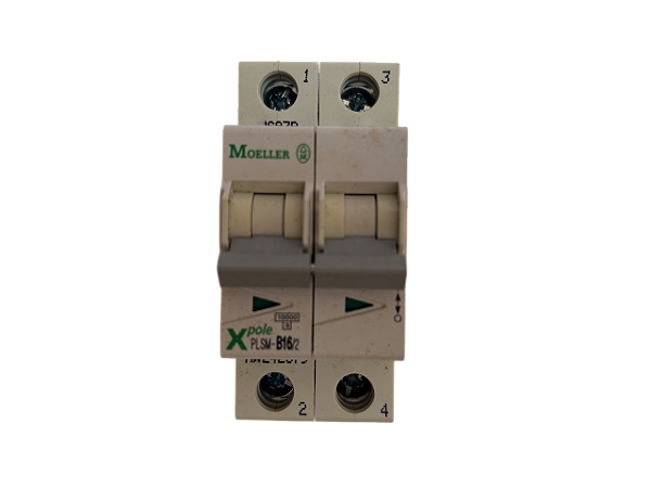 Disjuntor bipolar 16A curva B 10kA PLSM-B16/2-MW 242379 Moeller
