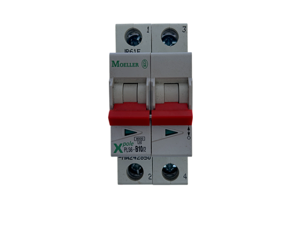 Disjuntor bipolar 10A curva B 6kA PLS6-B10/2-MW 242850 Moeller