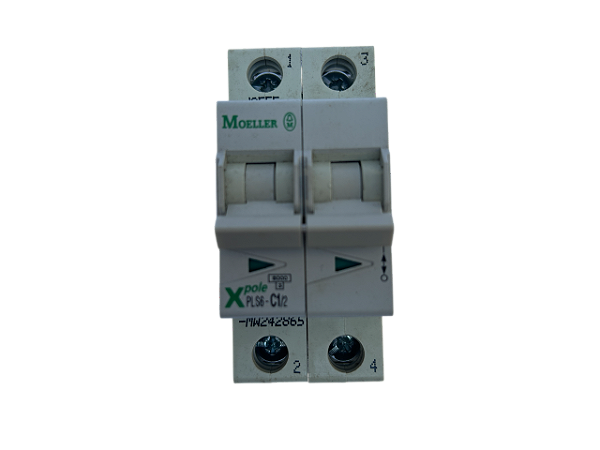 Disjuntor bipolar 1A curva C 6kA PLS6-C1/2-MW 242865 Moeller