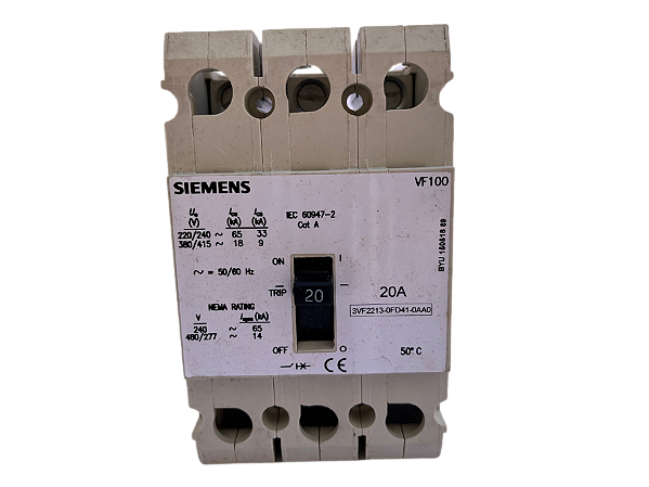 Disjuntor Tripolar 20A 18kA/415V 3VF2213-0FD41-0AA0