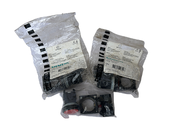 3 pçs Botao de impulso vermelho 1NF 22mm 3SB32 03-0AA21 Siemens